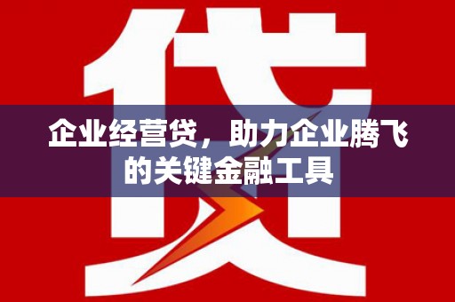 察右中旗企业经营贷，助力企业腾飞的关键金融工具