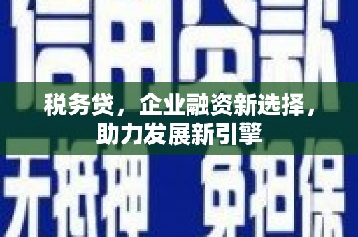 察右中旗税务贷，企业融资新选择，助力发展新引擎